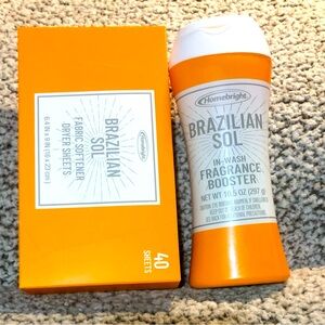 Brazilian Sol Fabric Softener Dryer Sheets - In Wash Booster. (Set of 2).